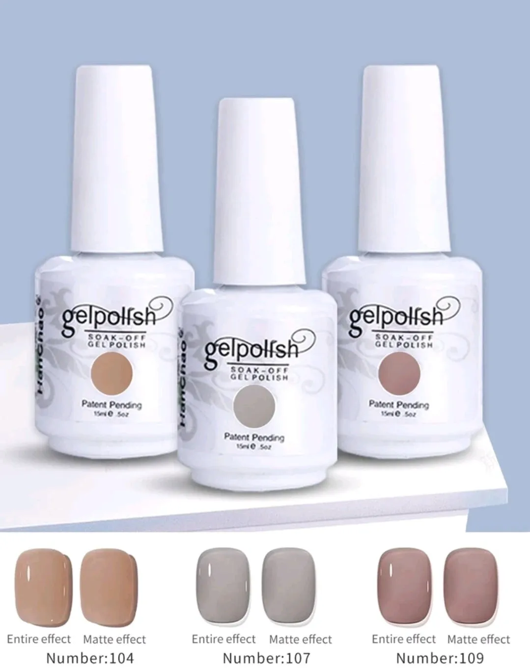 15ml Gel Nail Polish - Soak Off LED/UV
