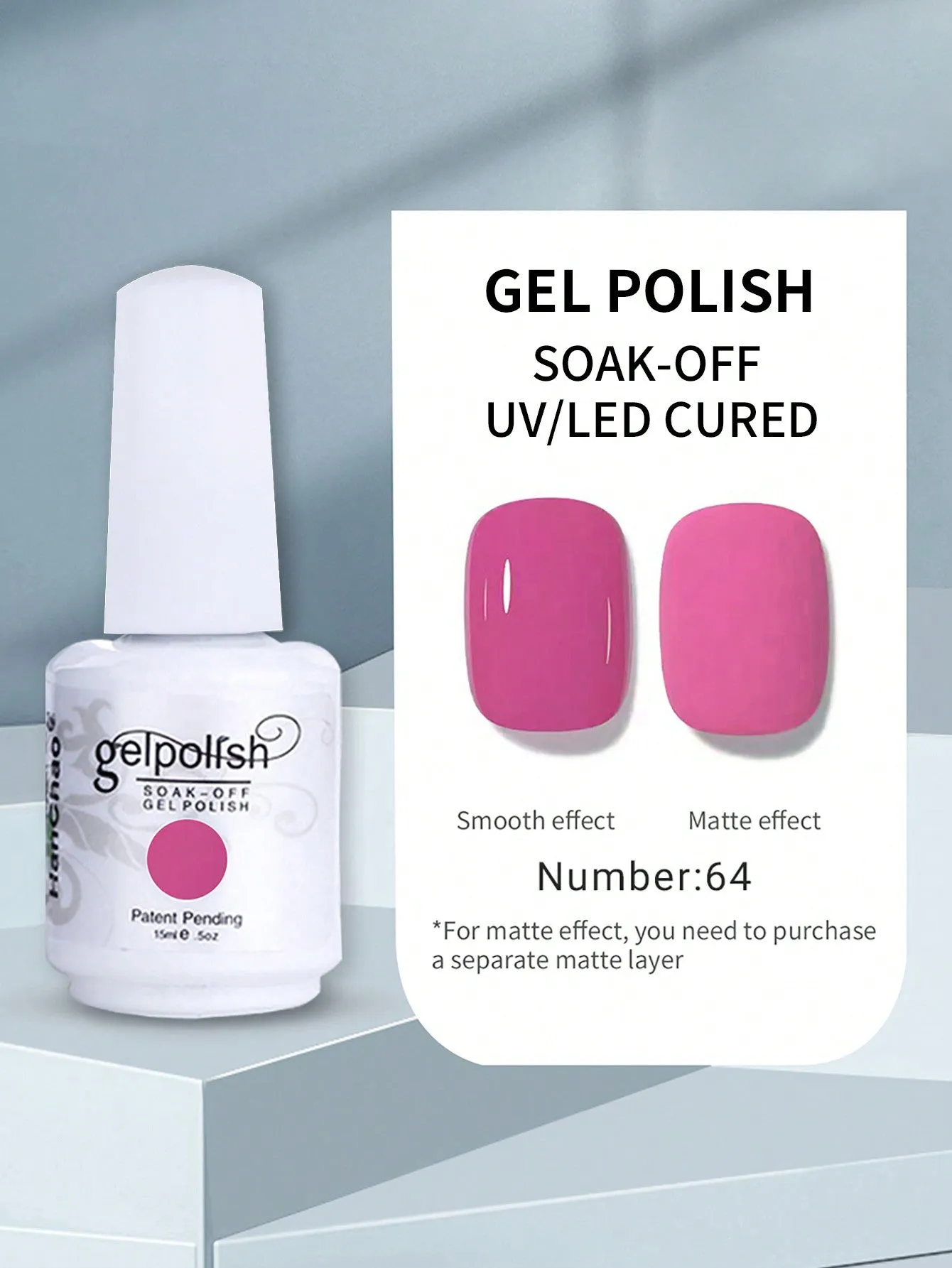 15ml Gel Nail Polish - Soak Off LED/UV
