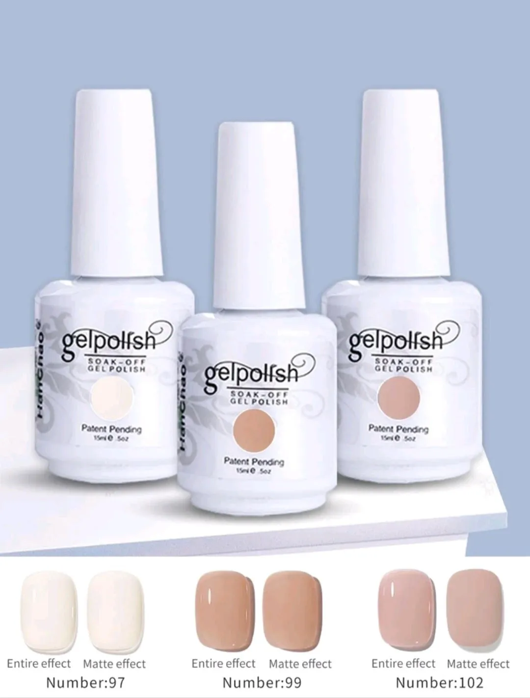 15ml Gel Nail Polish - Soak Off LED/UV