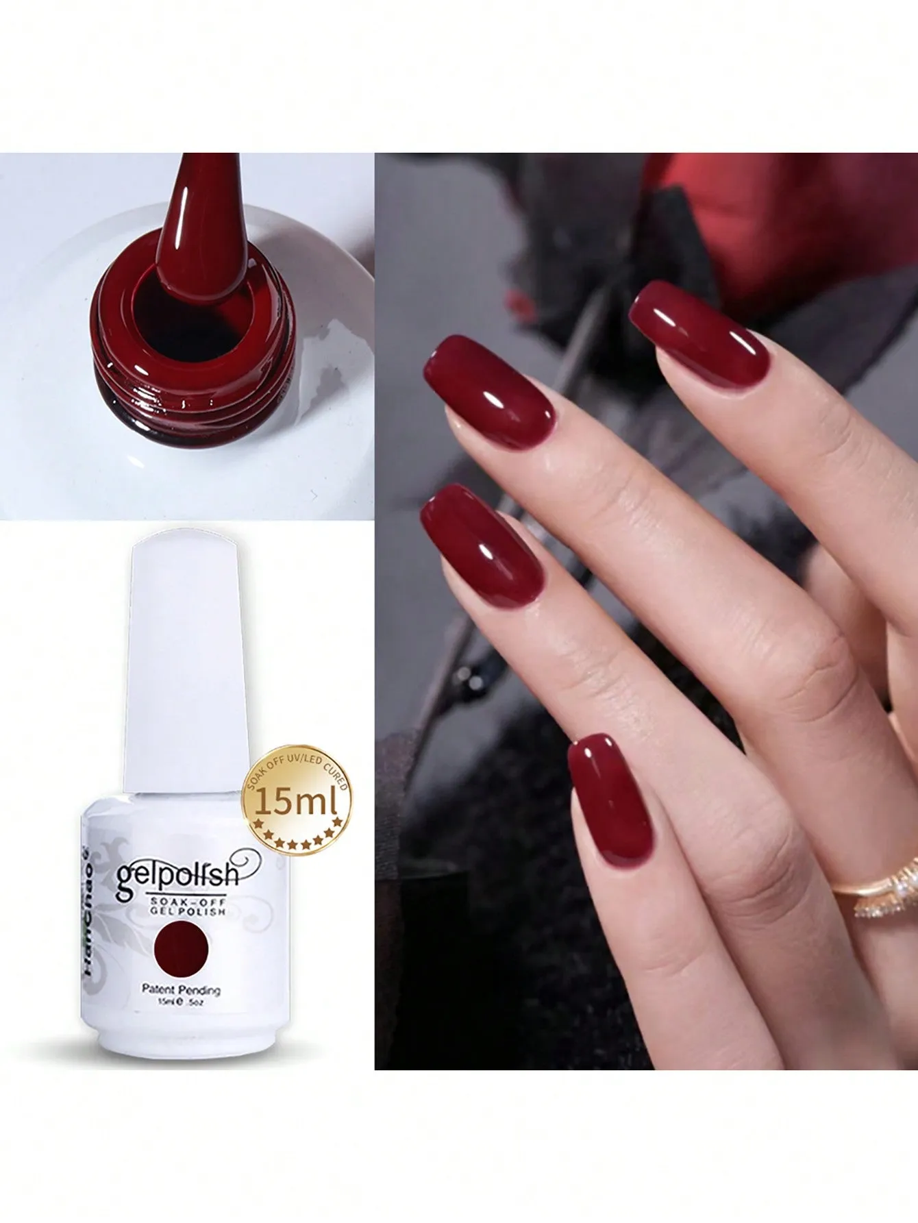 15ml Gel Nail Polish - Soak Off LED/UV