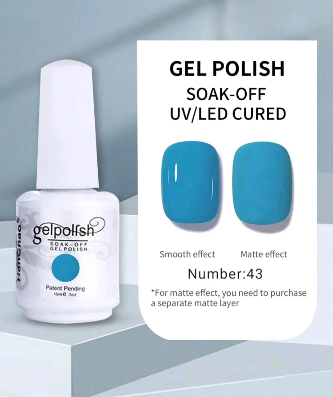 15ml Gel Nail Polish - Soak Off LED/UV