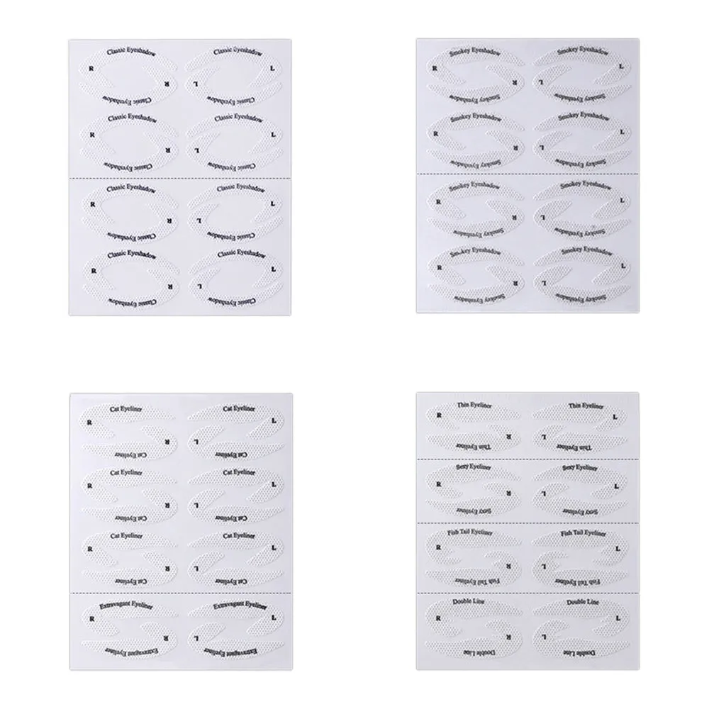 24 Sheet Eyeliner Eyeshadow Stencils