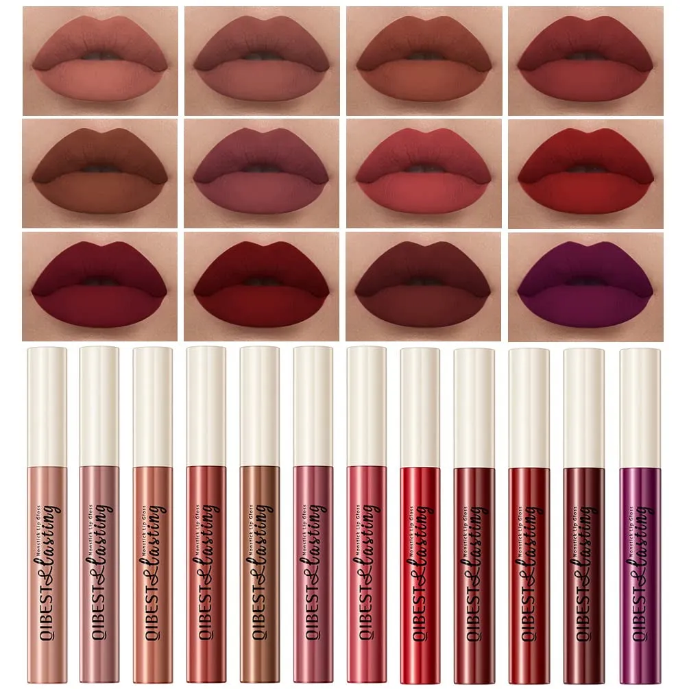 8-Piece Matte Liquid Lipstick Set - Long-Lasting Colors & Lip Plumper, Perfect Gift for Women