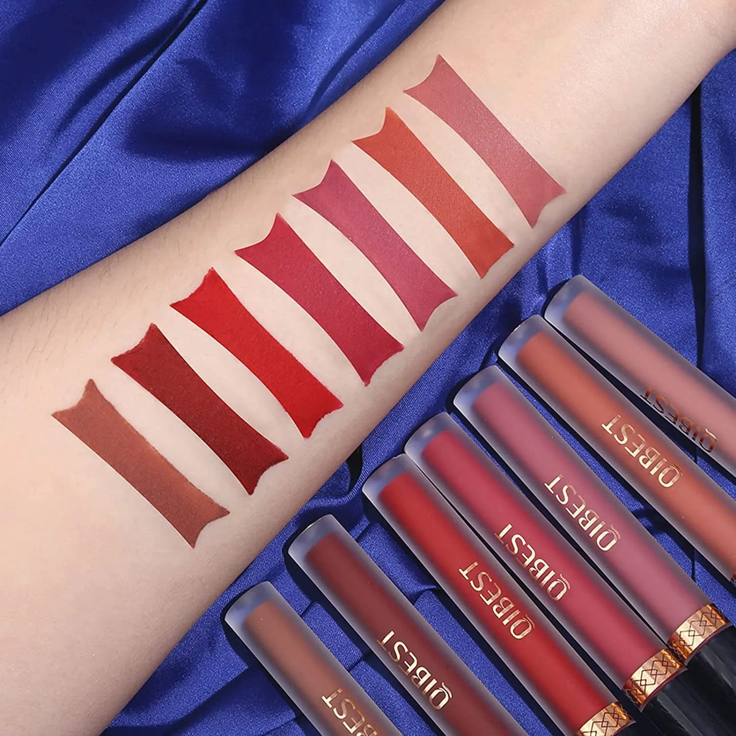 8-Piece Matte Liquid Lipstick Set - Long-Lasting Colors & Lip Plumper, Perfect Gift for Women