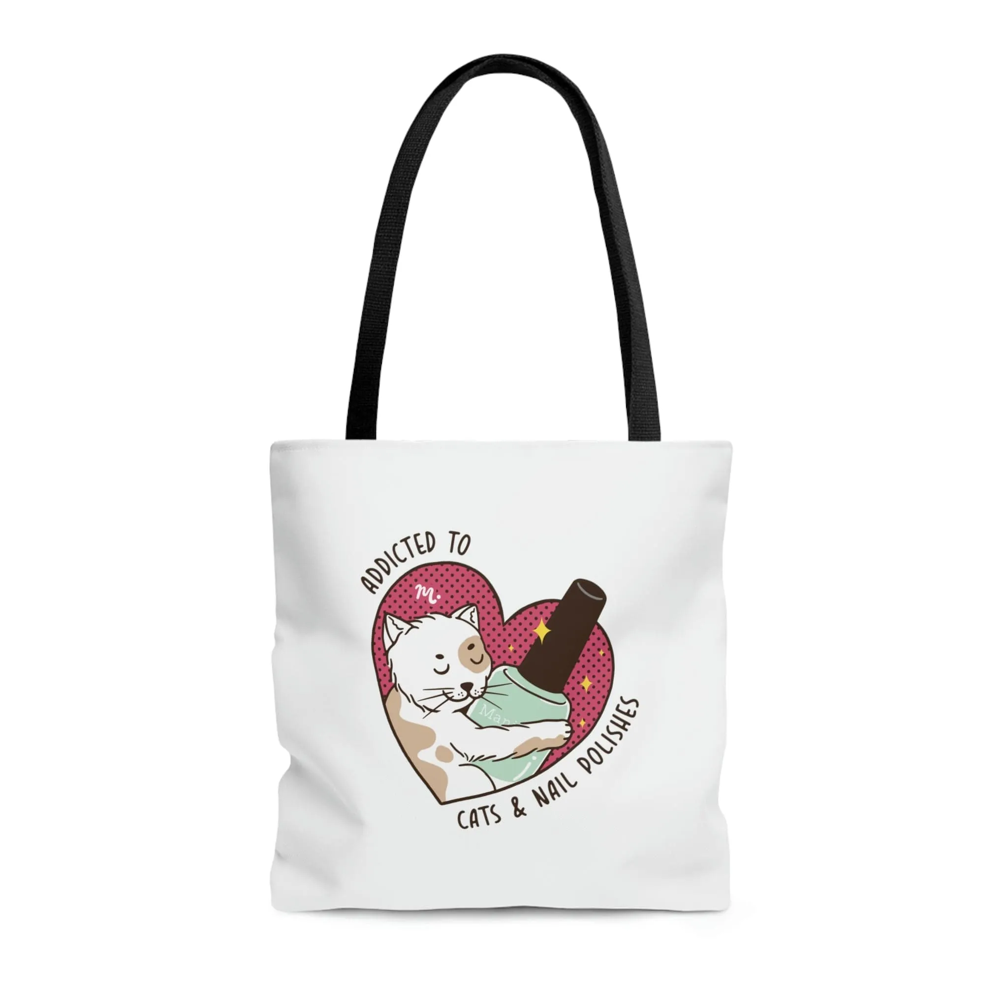 Addicted to Cats and Nail Polishes Tote Bag