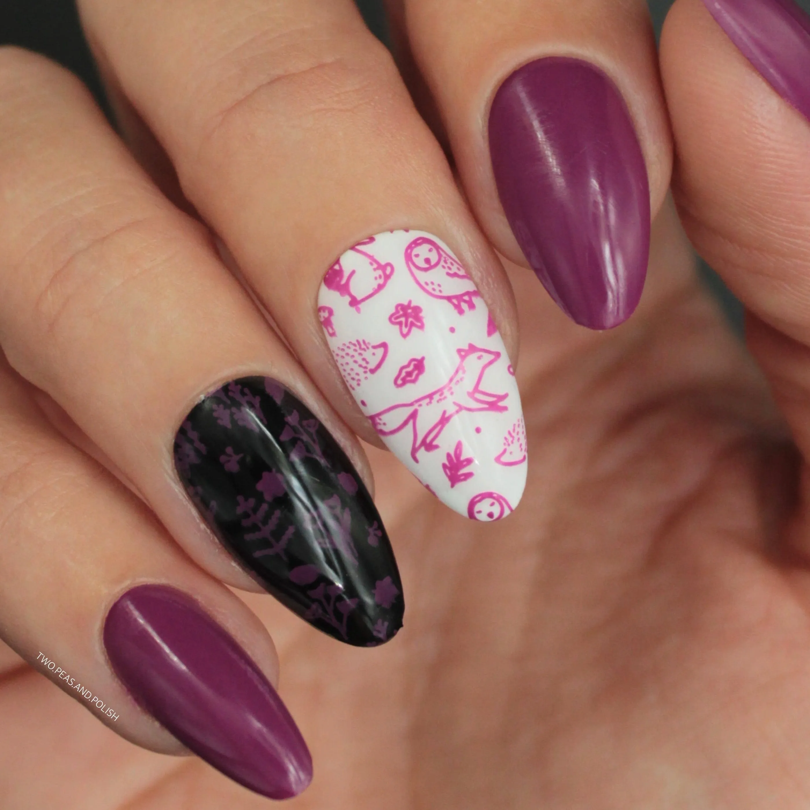 Autumn Blossom: Viola (B303) Magenta Purple Stamping Polish