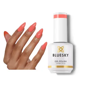 BLUESKY Gel Polish for Nails Color Pink Fragrant, Salon Manicure Single Bottle, Long Lasting&Chip Resistant,15ml,DC033P/ELEGANT ORANGE
