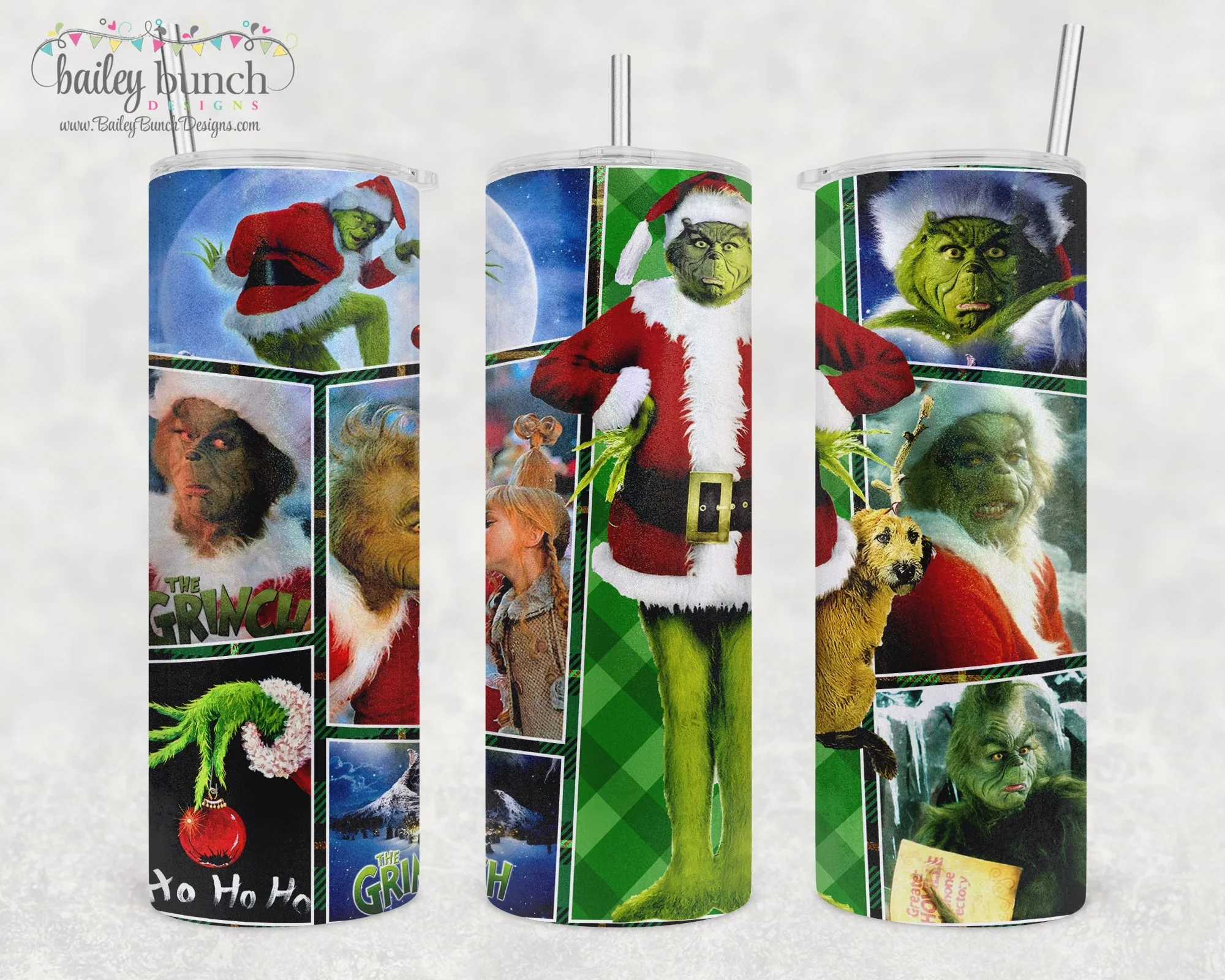 Christmas Grinch Movie Shimmer Glitter Tumbler TUMBGR20520