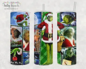 Christmas Grinch Movie Shimmer Glitter Tumbler TUMBGR20520