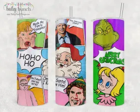 Christmas Movies Shimmer Glitter COMIC Tumbler TUMBLEMOVIECOMIC0520