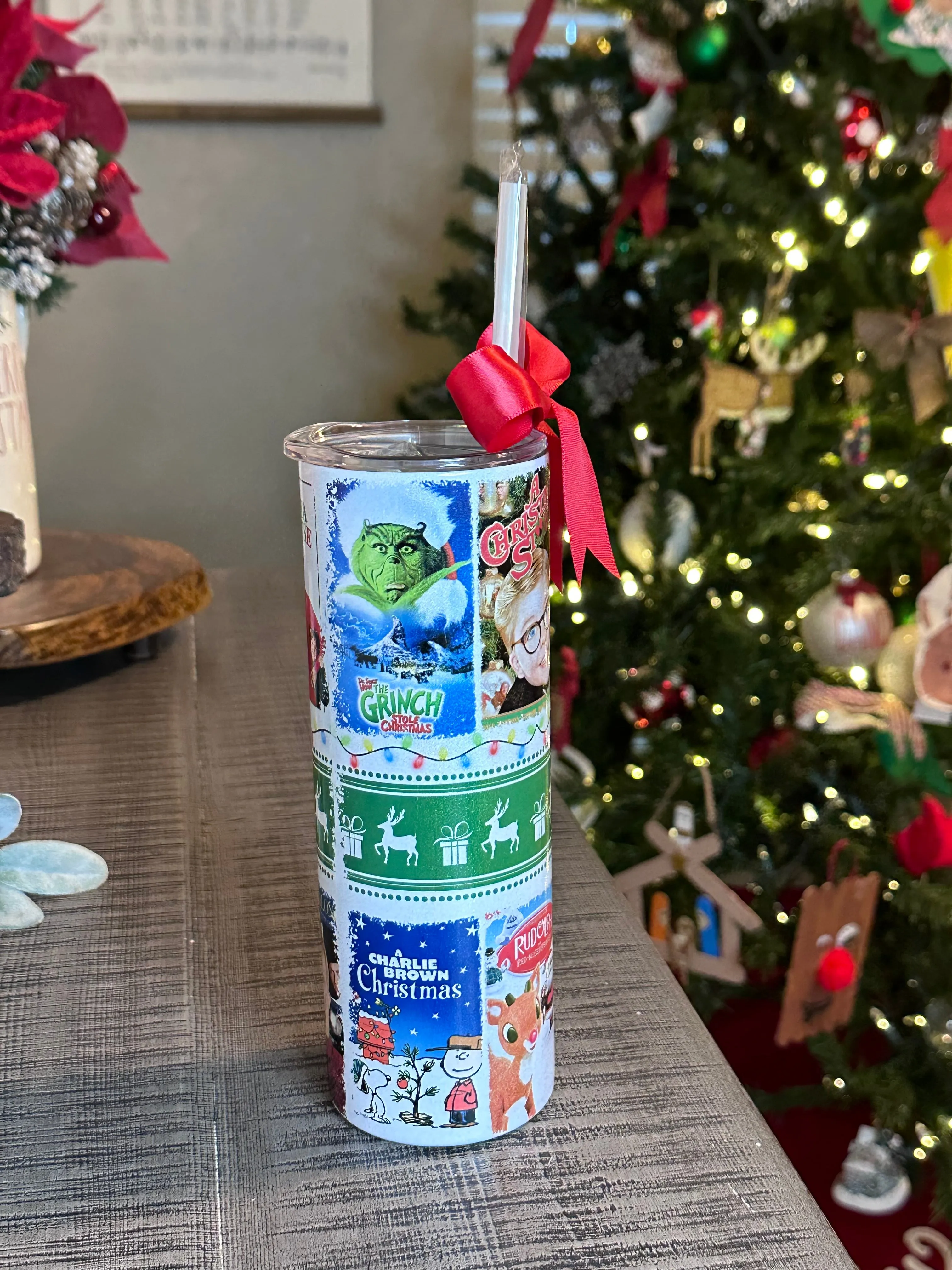 Christmas Movies Shimmer Glitter Tumbler TUMBLEMOVIE0520