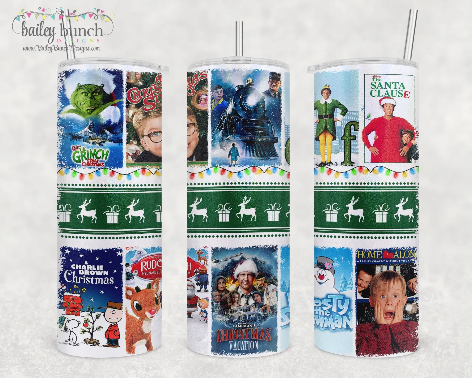 Christmas Movies Shimmer Glitter Tumbler TUMBLEMOVIE0520