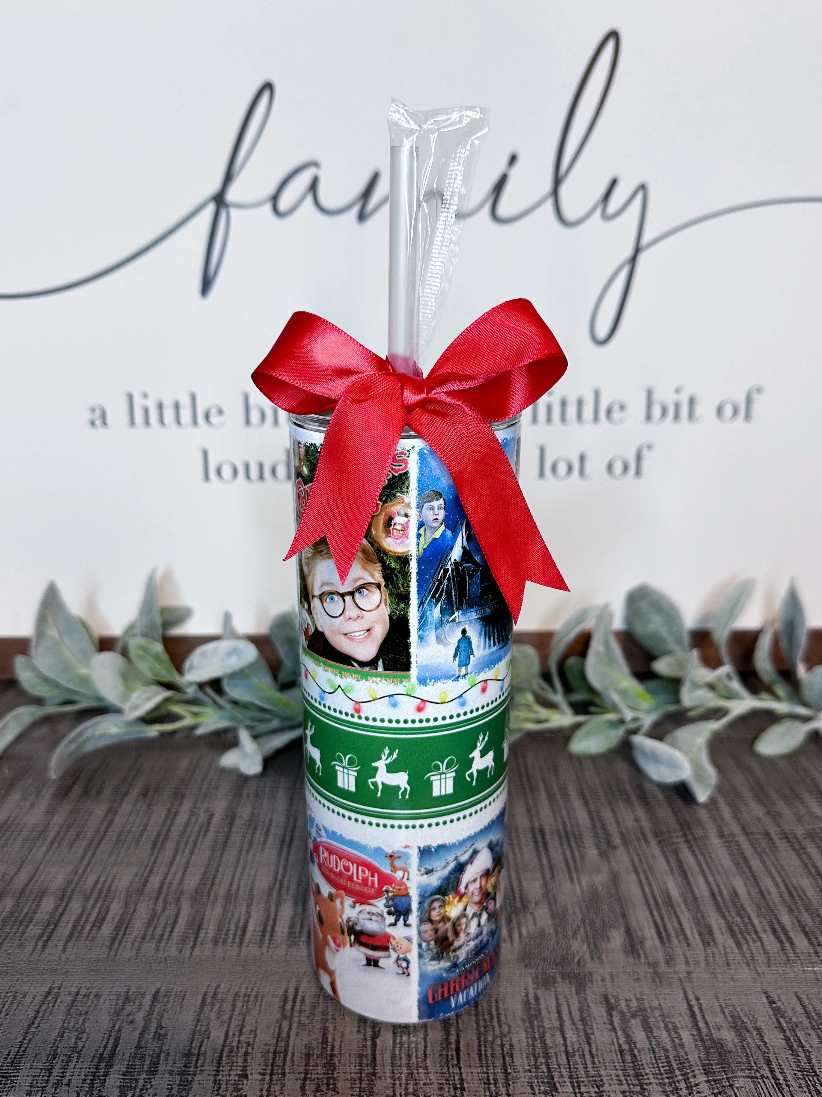 Christmas Movies Shimmer Glitter Tumbler TUMBLEMOVIE0520
