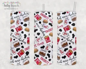 Eat More Chicken Name Shimmer Glitter Tumbler TUMBCHICKFILA20520
