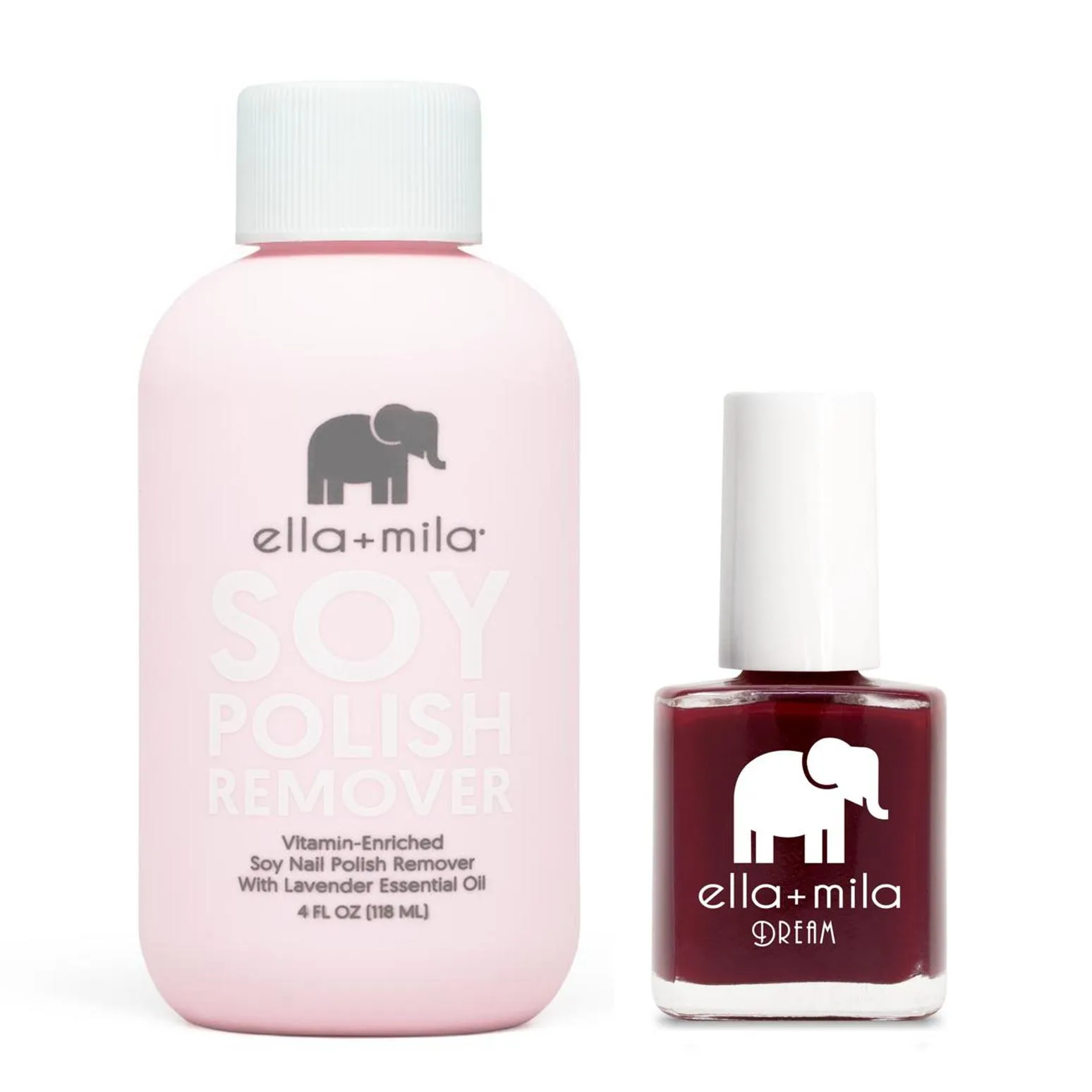 ella mila - Soy Polish Remover & Wicked Red - .45oz