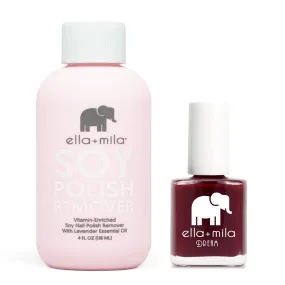 ella mila - Soy Polish Remover & Wicked Red - .45oz