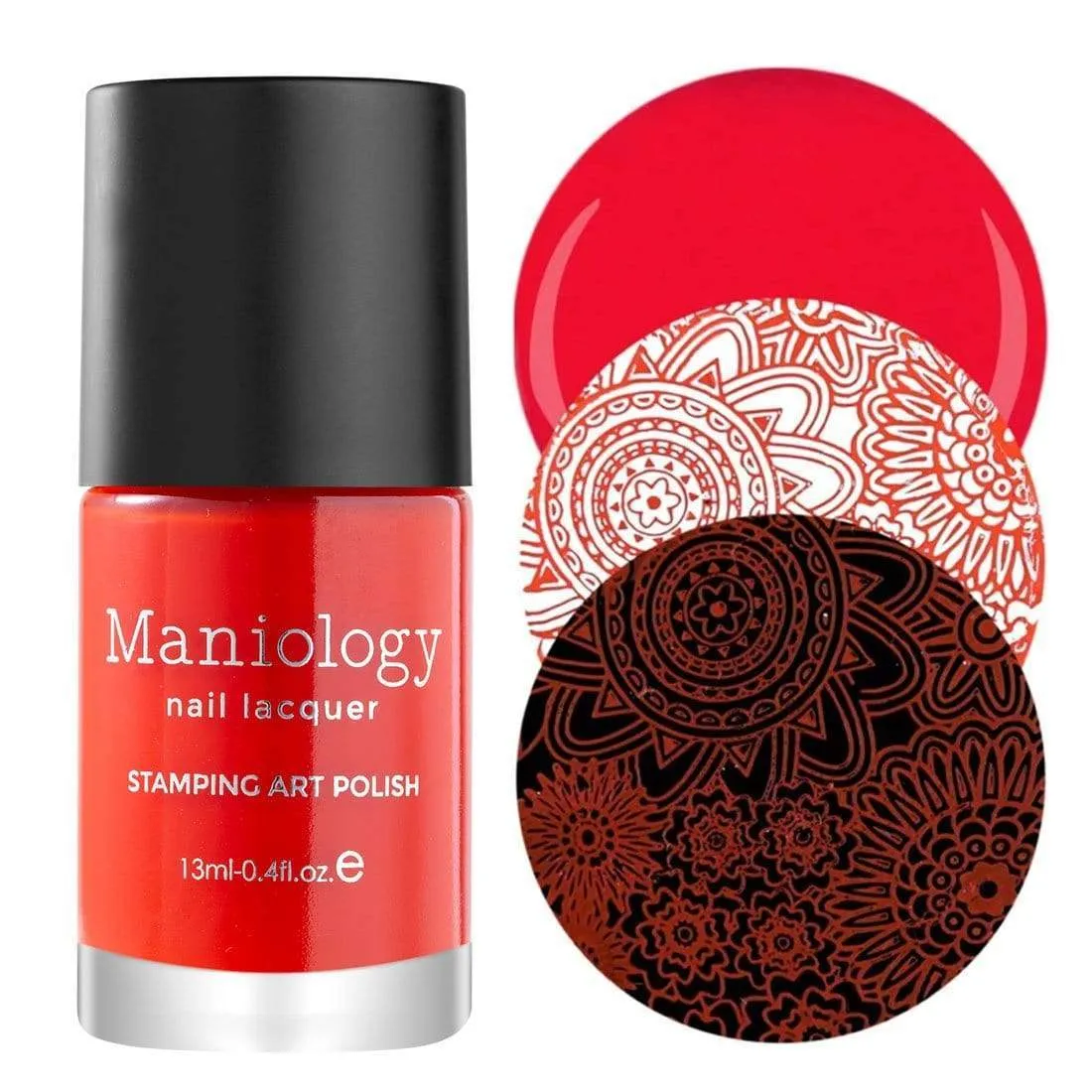 Essentials Primary Collection:  Fireside (B189) Blazing Red Stamping Polish