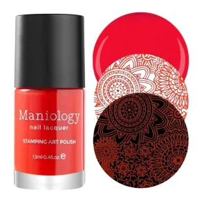 Essentials Primary Collection:  Fireside (B189) Blazing Red Stamping Polish
