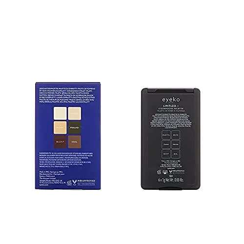 Eyeko Limitless Eyeshadow Palette 1 - High Pigment - 6 Shades - Blendable Light Nude Shades and Soft Shimmers - Vegan