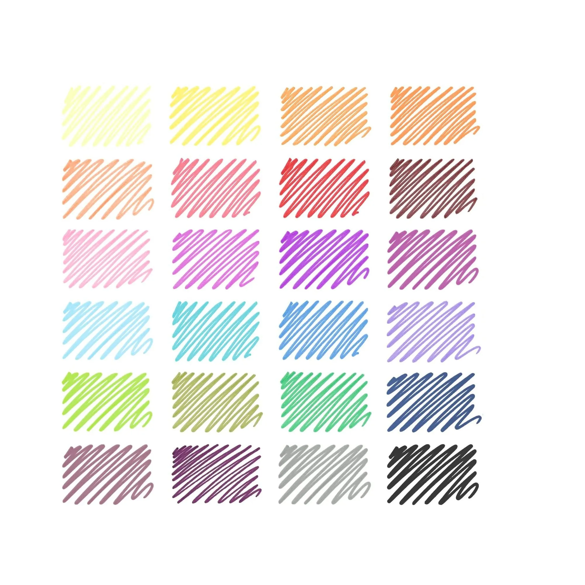 Felt Tip Pens | Set of 24 | 1.0–1.5 mm Fiber Tip