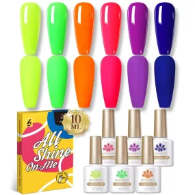 Fluorescent Glow-In-Dark - Gel Polish 6 Colour Set
