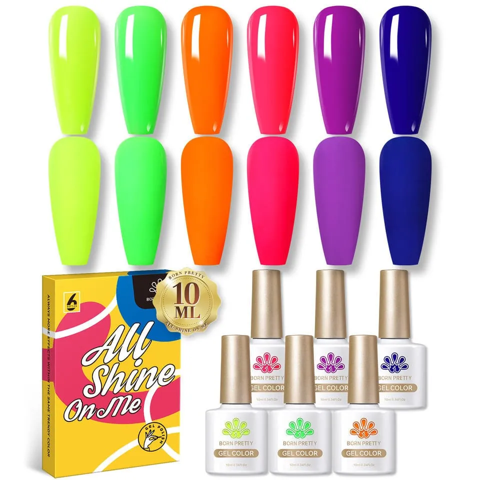 Fluorescent Glow-In-Dark - Gel Polish 6 Colour Set