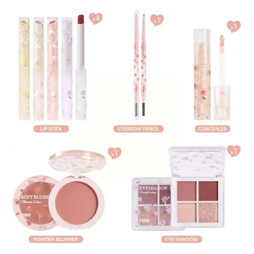FLYTONN-Mother's Day gift Makeup Sets Lip Gloss Angel Glitter Eyeshadow Palette Set Make Up Lipstick Kit Box Highlight Glitter Powder Blush Cosmetics Set