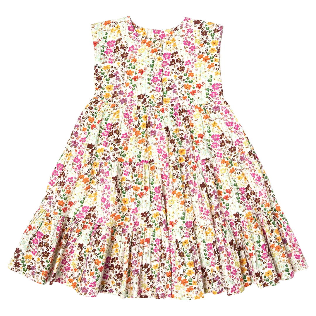 Girls Rue Dress - Multi Ditsy Floral
