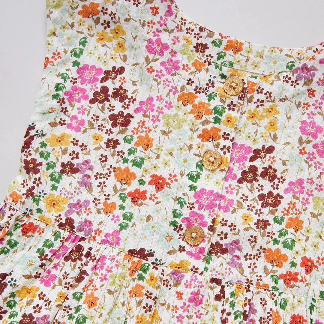 Girls Rue Dress - Multi Ditsy Floral