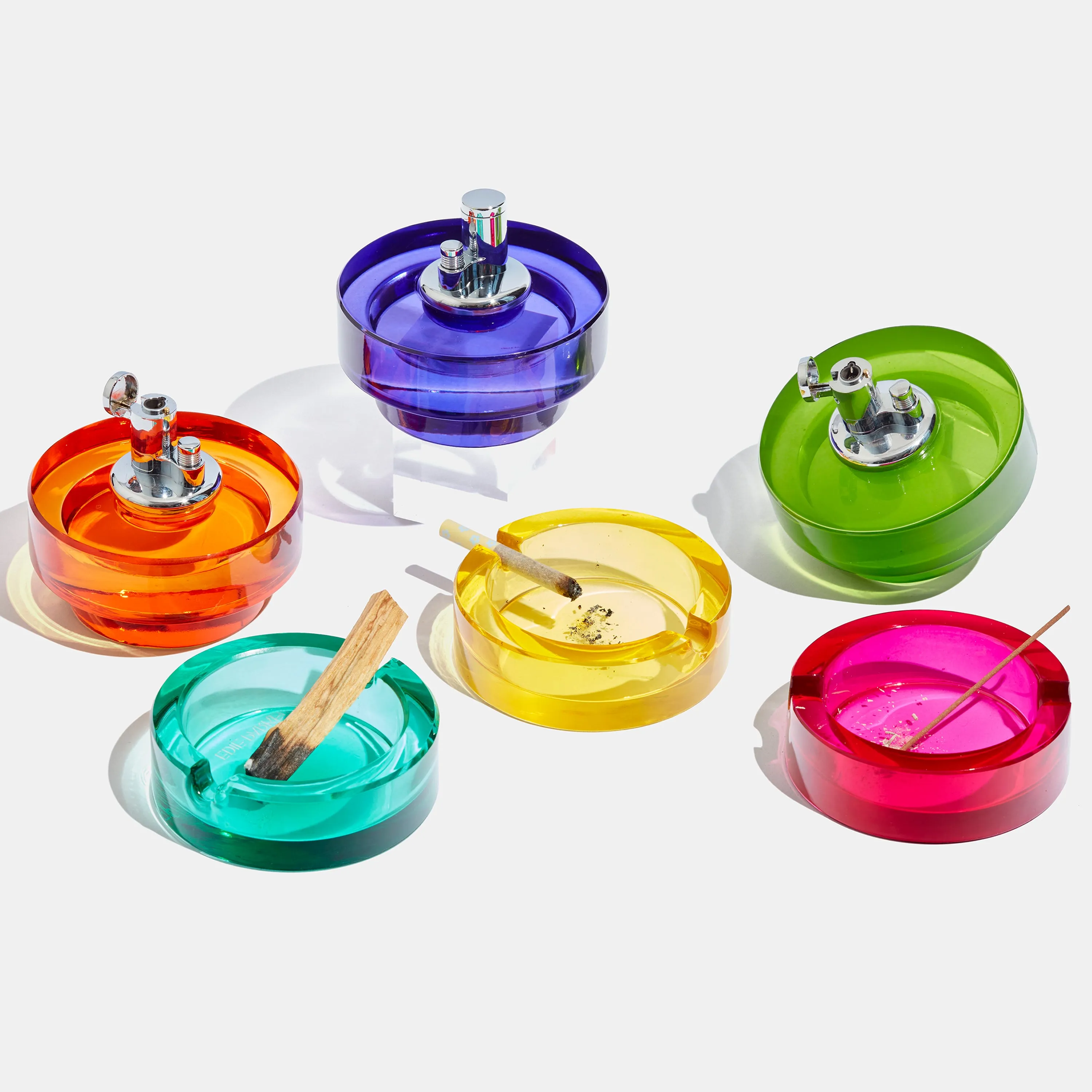 Glass Tabletop Lighter in Berry Citrus