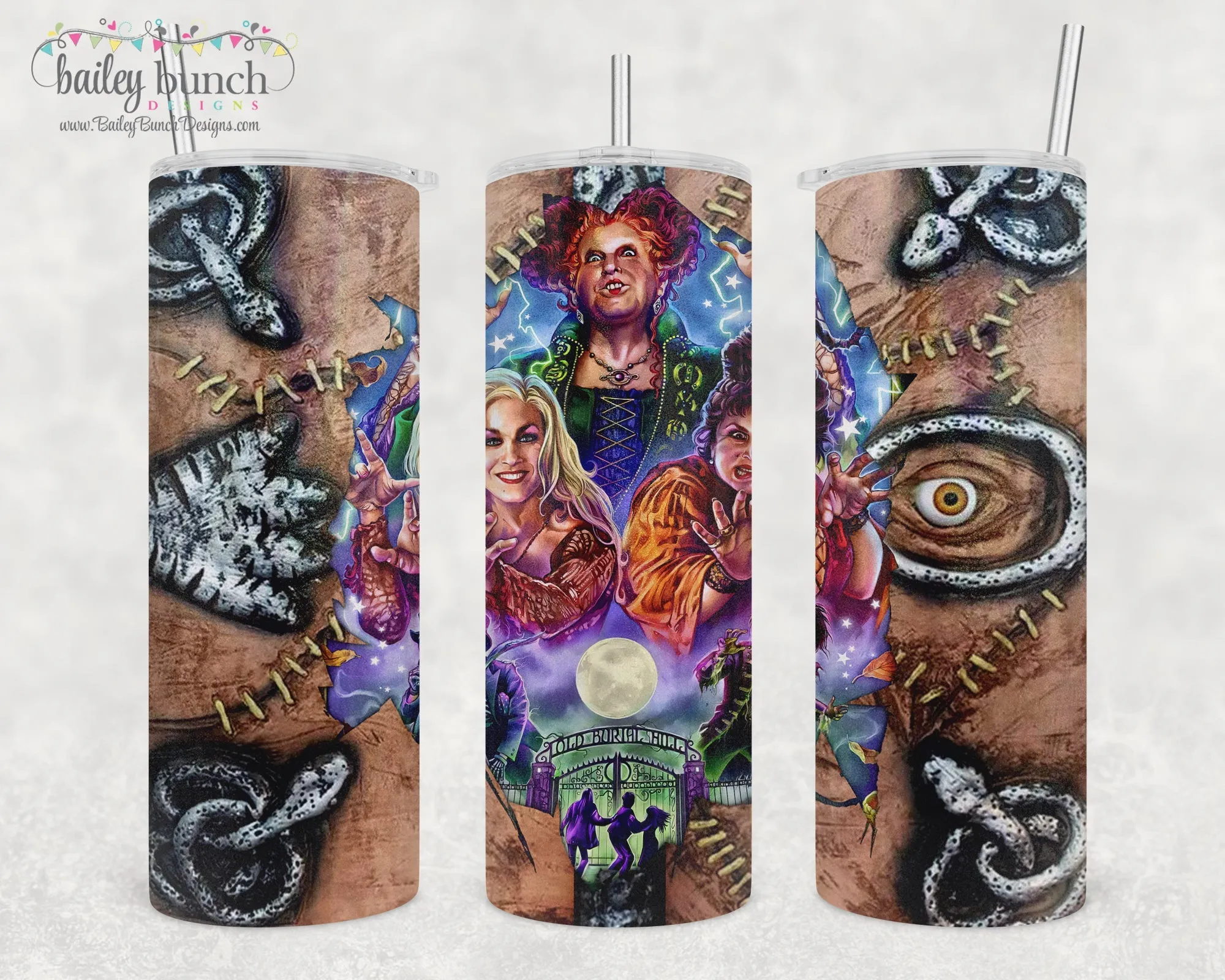 Hocus Pocus Book Halloween Shimmer Glitter Tumbler TUMBPOCUS0520