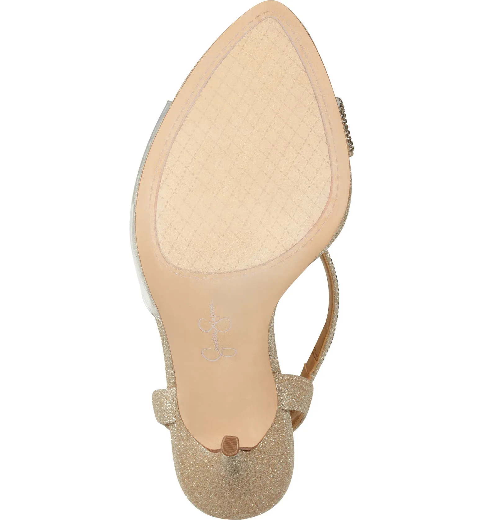 Jessica Simpson Whitley High Heel Pointed Open Toe Lucite Pumps Champagne Clear