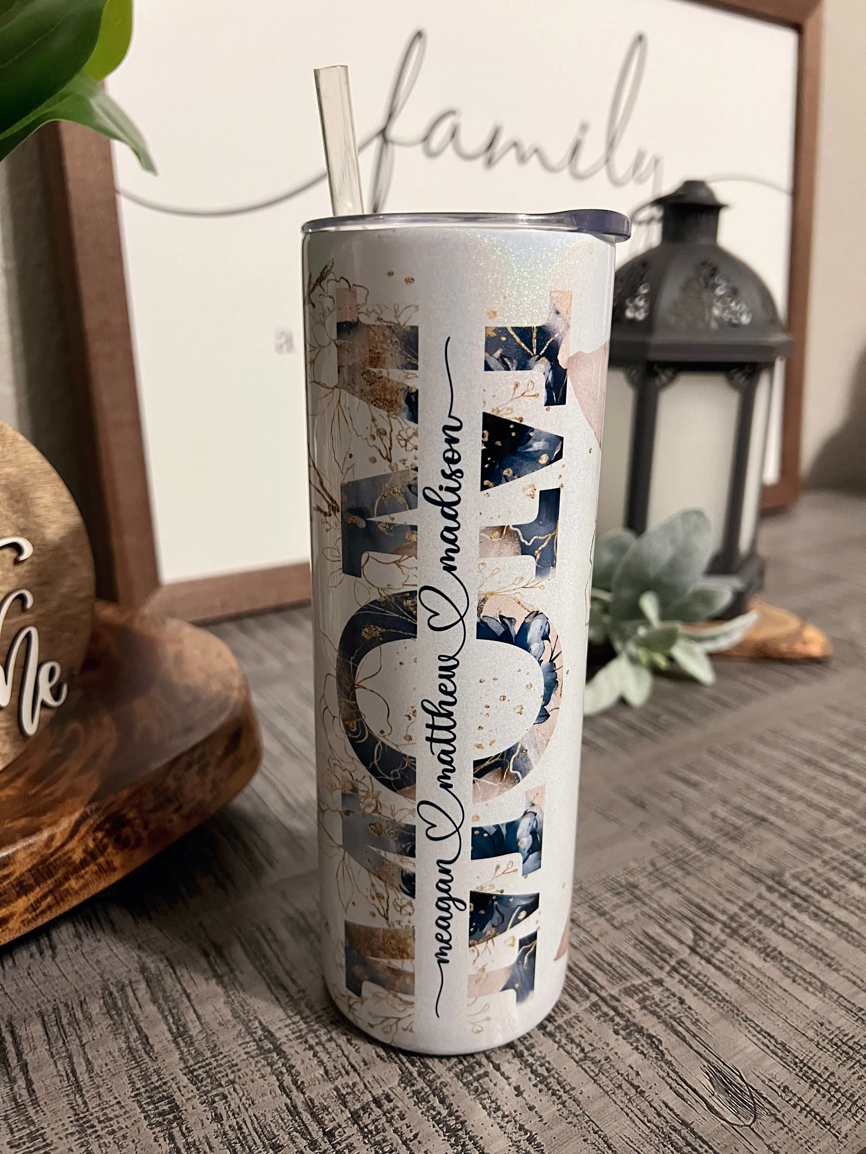 MOM Mother's Day Shimmer Glitter Tumbler TUMBMOM0520