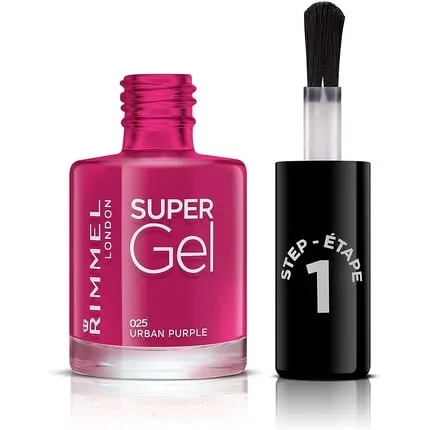 Nail polish London Supergel Kate 025 Urban Purple 12 ml, Rimmel