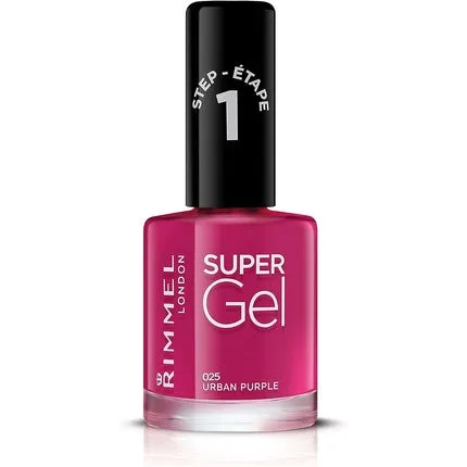Nail polish London Supergel Kate 025 Urban Purple 12 ml, Rimmel