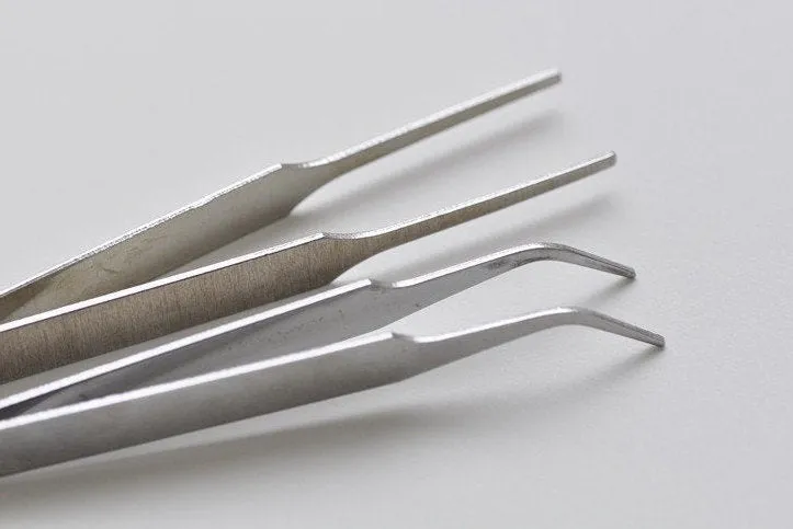 Needle Felting Tweezers Set of 2 Curved And Streight Nose Tweezer A10932