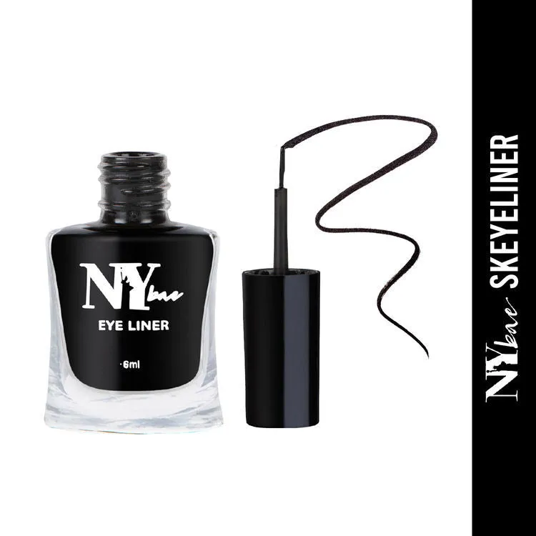 NY Bae Skeyeliner - Black Matte (6 ml) | Liquid Eyeliner | Intense Pigmentation | Long Lasting | One Stroke Application