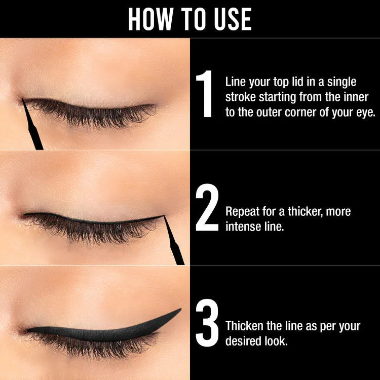 NY Bae Skeyeliner - Black Matte (6 ml) | Liquid Eyeliner | Intense Pigmentation | Long Lasting | One Stroke Application