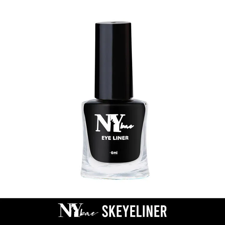NY Bae Skeyeliner - Black Matte (6 ml) | Liquid Eyeliner | Intense Pigmentation | Long Lasting | One Stroke Application