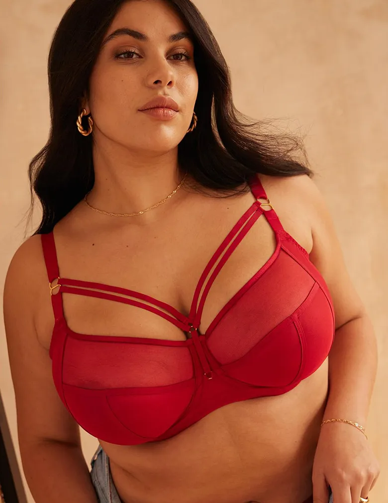 Panache Sculptress 9695 Dionne Bra UW Fiery Red