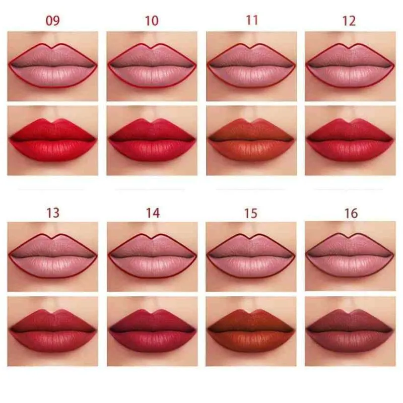 Pudaier - Two-in-One Lipliner Lip Gloss Assorted Shades