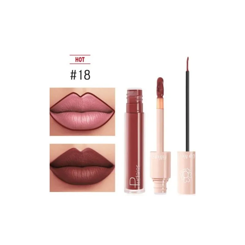 Pudaier - Two-in-One Lipliner Lip Gloss Assorted Shades
