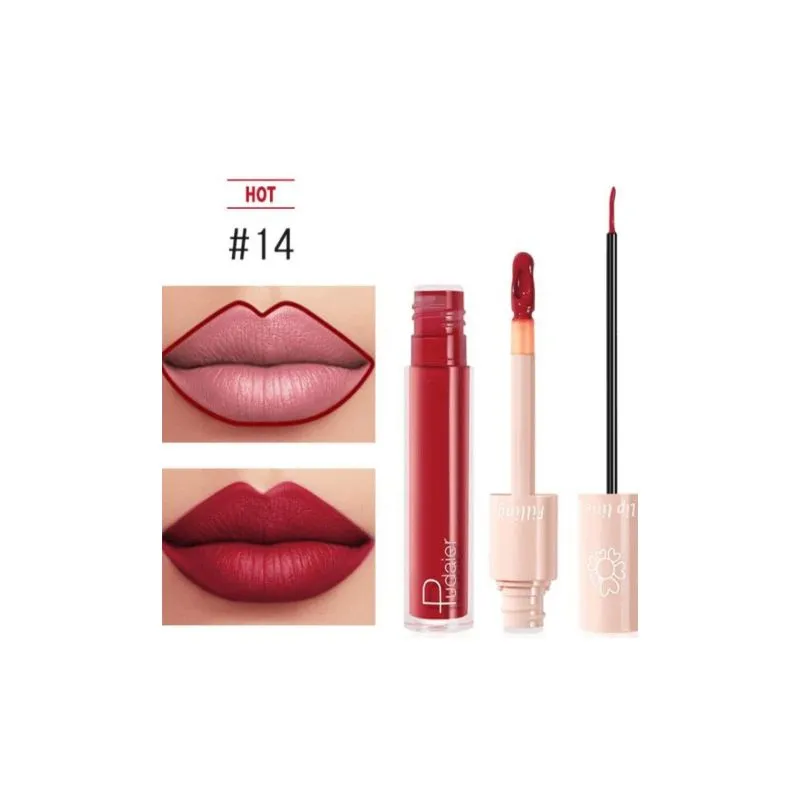 Pudaier - Two-in-One Lipliner Lip Gloss Assorted Shades