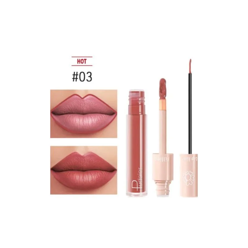 Pudaier - Two-in-One Lipliner Lip Gloss Assorted Shades