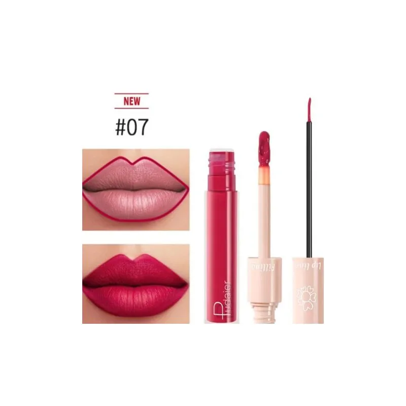 Pudaier - Two-in-One Lipliner Lip Gloss Assorted Shades