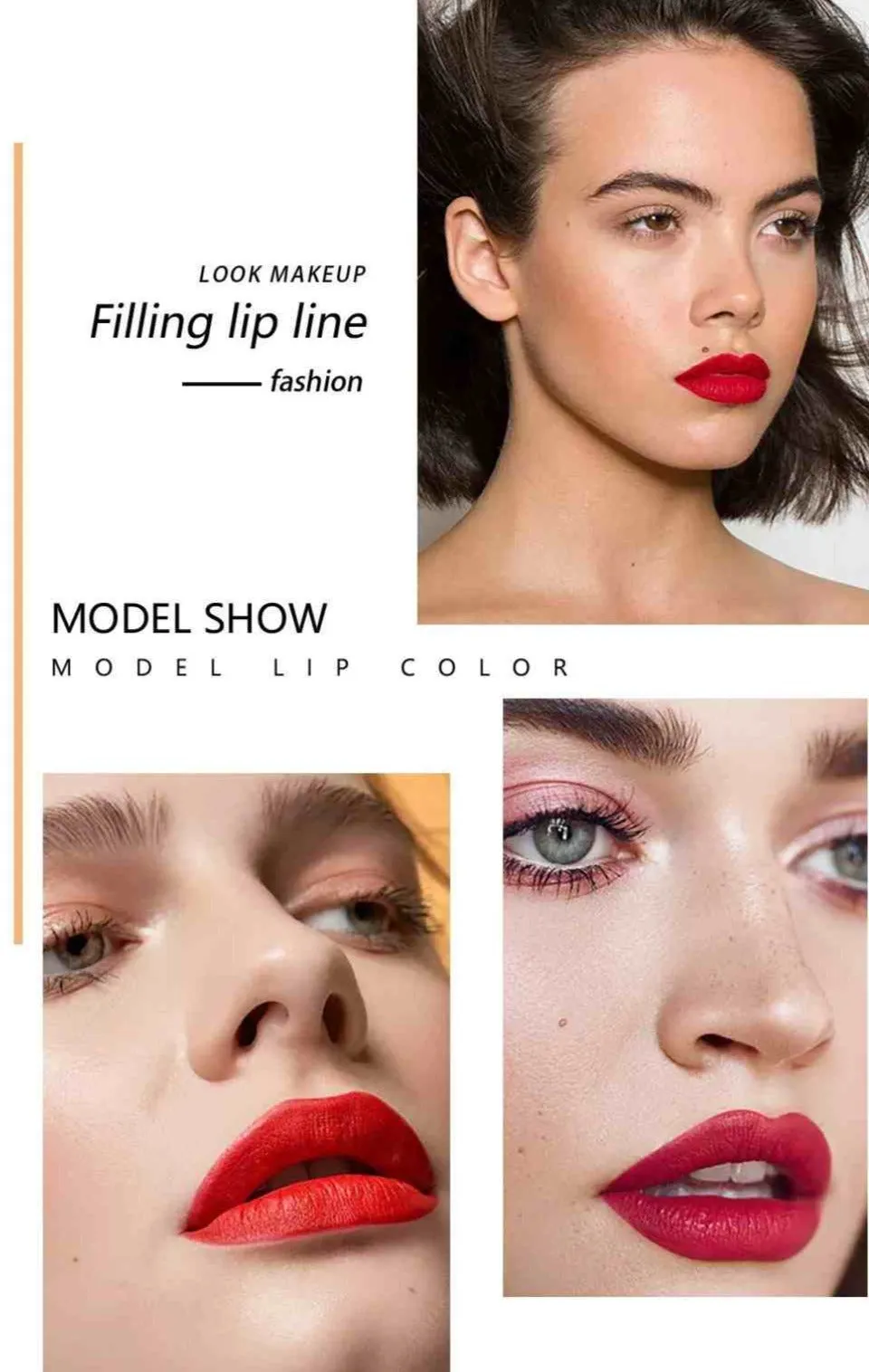 Pudaier - Two-in-One Lipliner Lip Gloss Assorted Shades