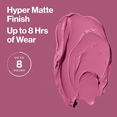 REVLON Ultra HD Lip Mousse Hyper Matte, Longwearing Creamy Liquid Lipstick, in Pink 100 Degrees (805), 0.2 oz