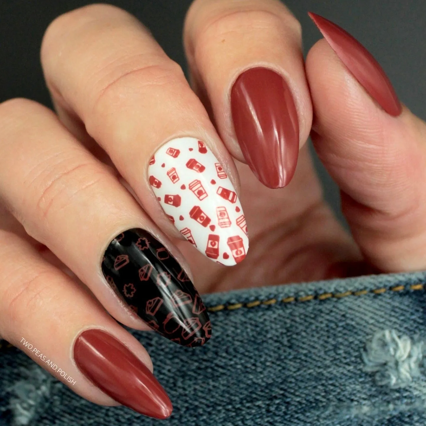 Sugar   Spice: Nutmeg (B352) - Clay Red-Orange Stamping Polish
