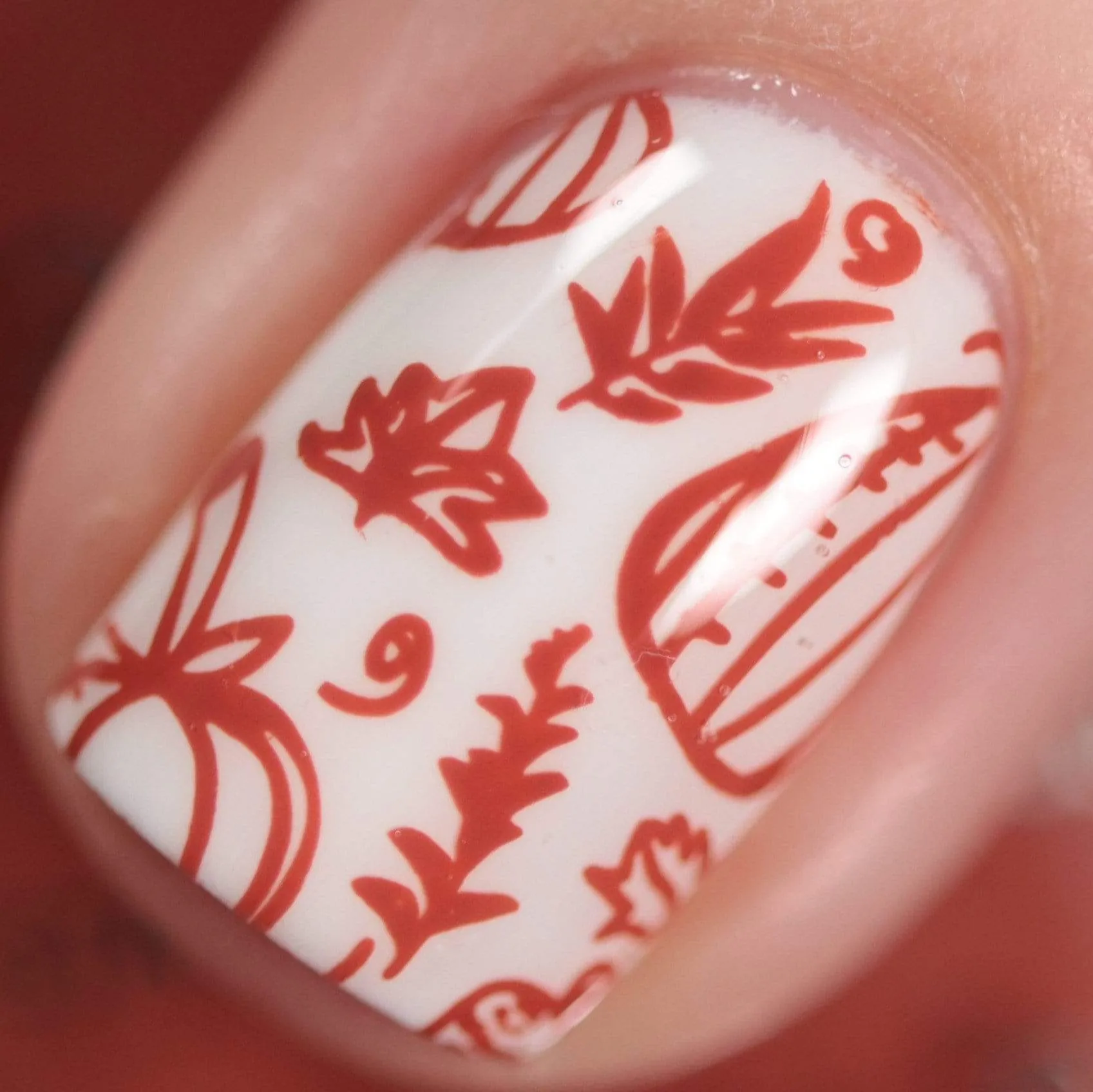 Sugar   Spice: Nutmeg (B352) - Clay Red-Orange Stamping Polish