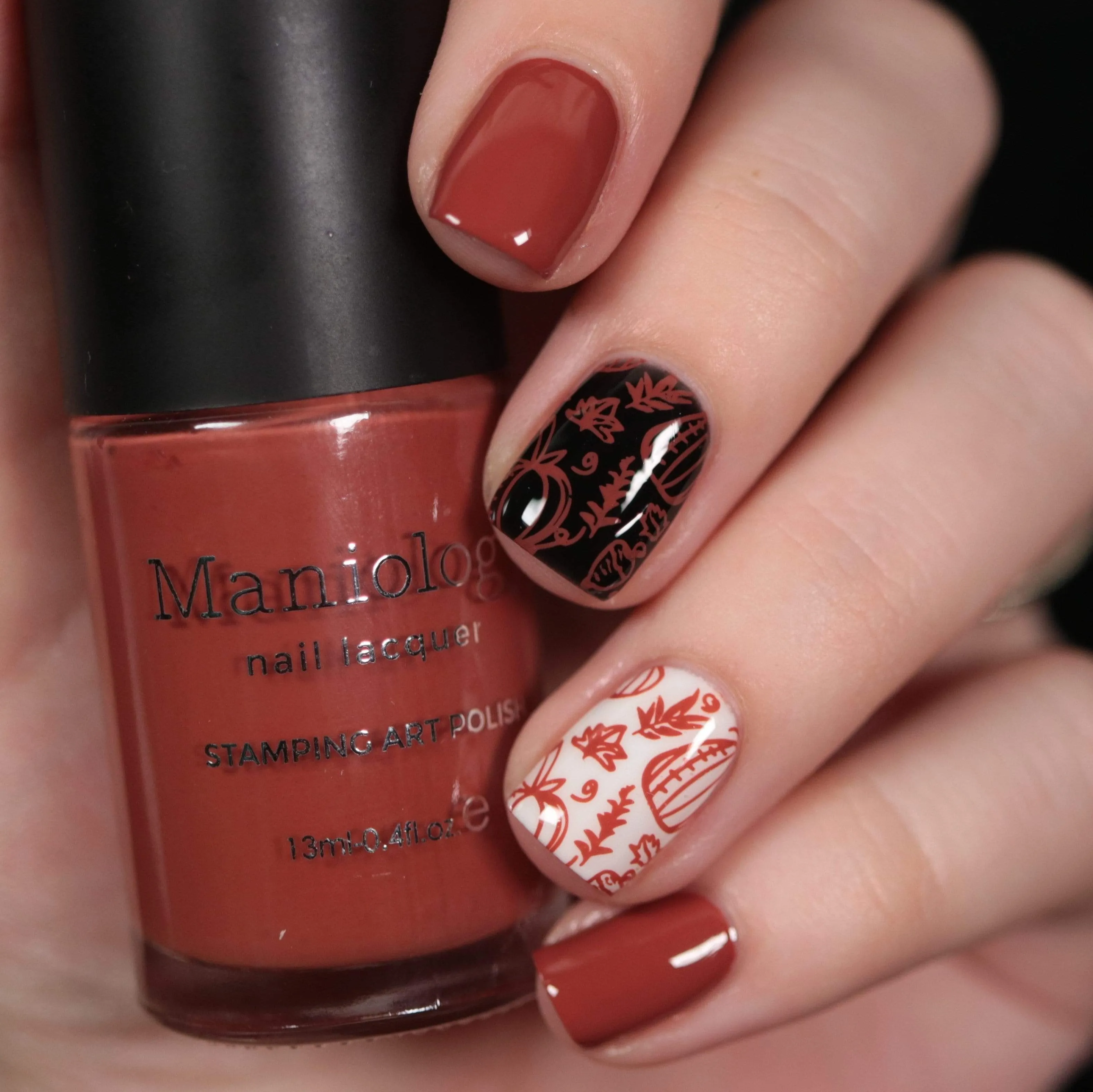 Sugar   Spice: Nutmeg (B352) - Clay Red-Orange Stamping Polish